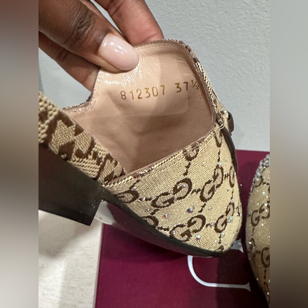 Gucci Princetown Crystal Slipper with Horsebit, Fabric - Picture 5 of 13